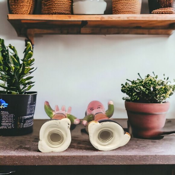 Spoon & Fork Salt and Pepper Shakers - Ceramic - Hand Painted - Picture 3 of 6